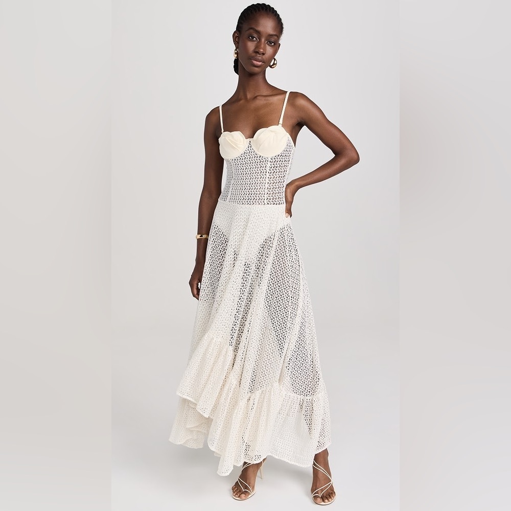 Bahia Maria Nube Crochet Dress in Ivory Size L